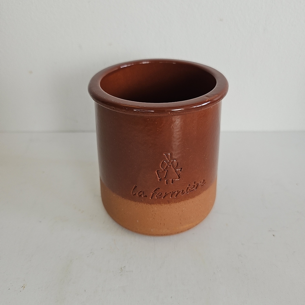 Terracotta Yogurt Pot La Fermière Pottery ceramic container France